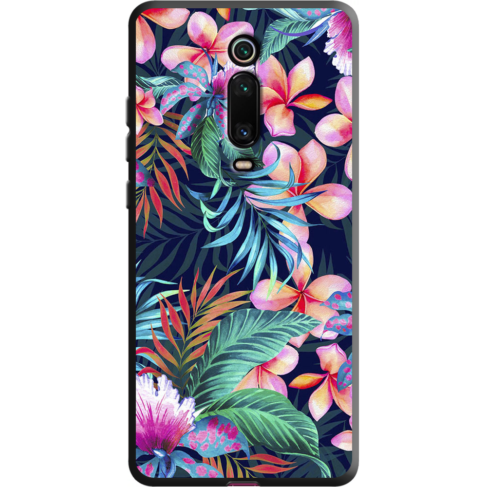 Чохол BoxFace Xiaomi Mi 9T / Mi 9T Pro flowers in the tropics Чорний силікон (37376-up1971-38687)