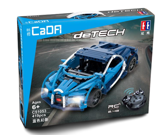 Конструктор CaDa Technic 2.4G Bugatti Chiron на радиоуправлении 419 деталей (C51053W)