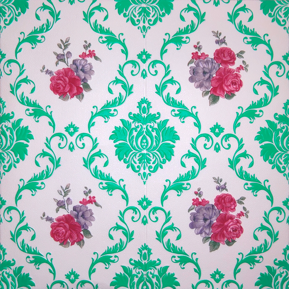 3D-панель самоклеющаяся Sticker Wall Вензель зеленый 700х700х5 мм (Панель-404)