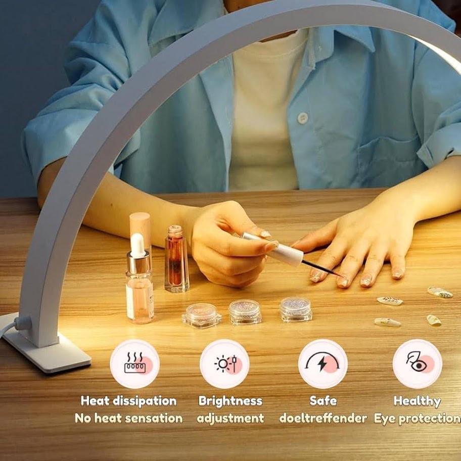 Лампа-півмісяць настільна безтіньова LED HQ-55х 56 см на 60 Вт Білий - фото 2 Лампа-півмісяць настільна безтіньова LED HQ-55х 56 см на 60 Вт Білий - фото 2