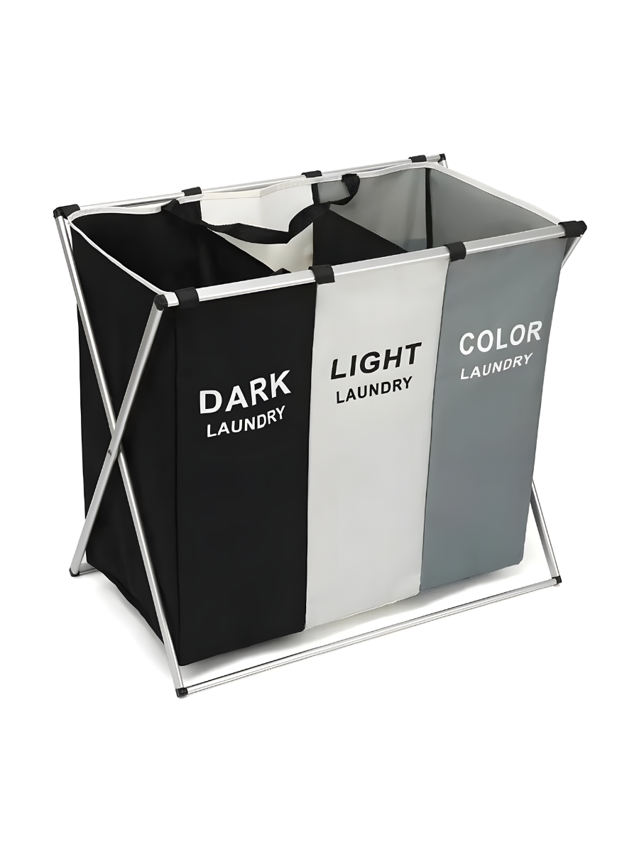 Органайзер для білизни складаний на 3 відсіки Чорно-білий (62138210)