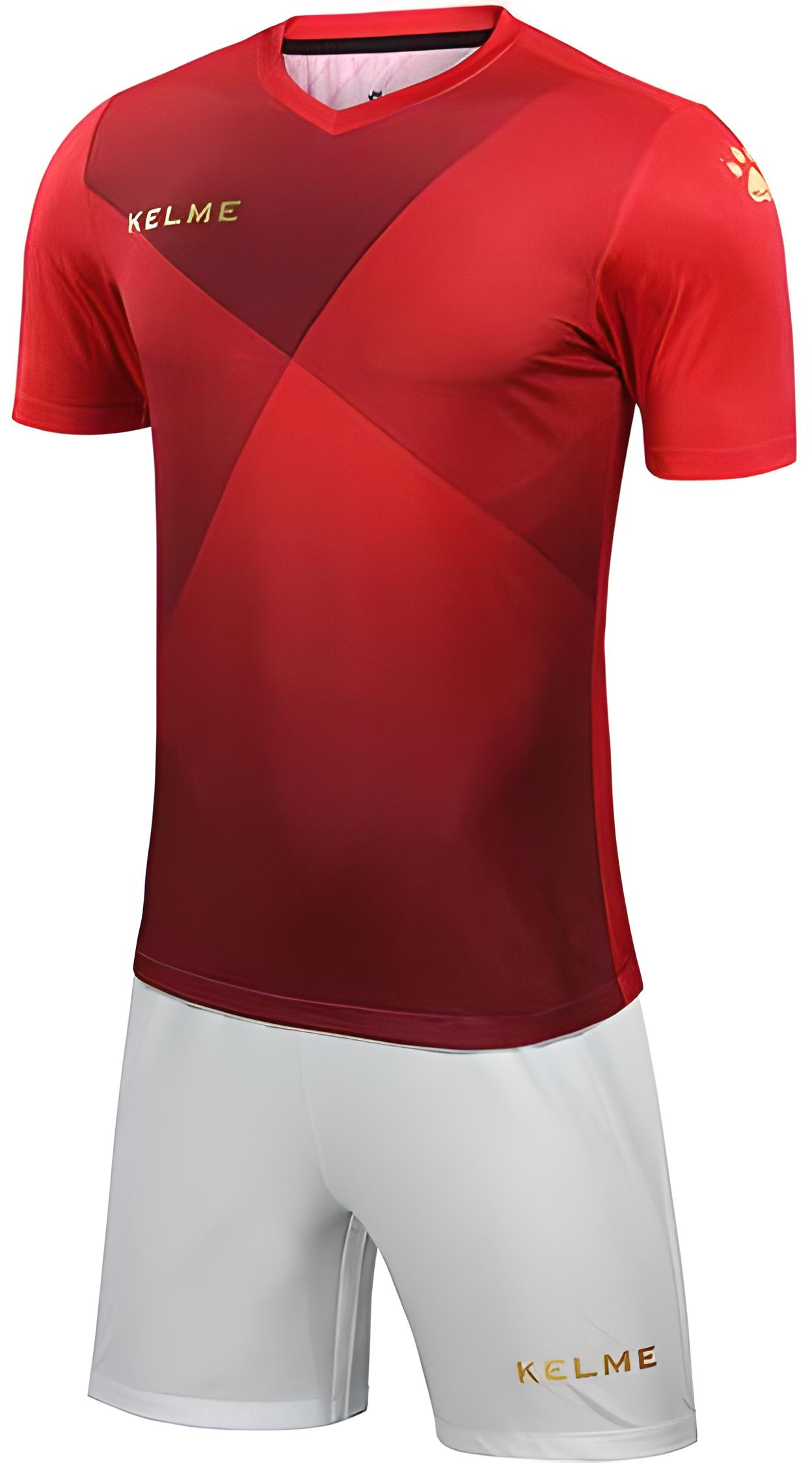 Комплект футбольной формы Kelme LIGA 3981509.9660 M Красный/Золотистый