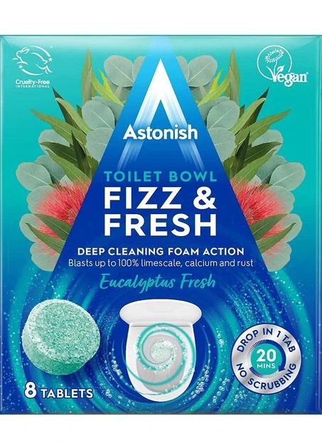 Таблетки для чистки унитаза Astonish Toilet Bowl Cleaner Eucalyptus 8 шт.