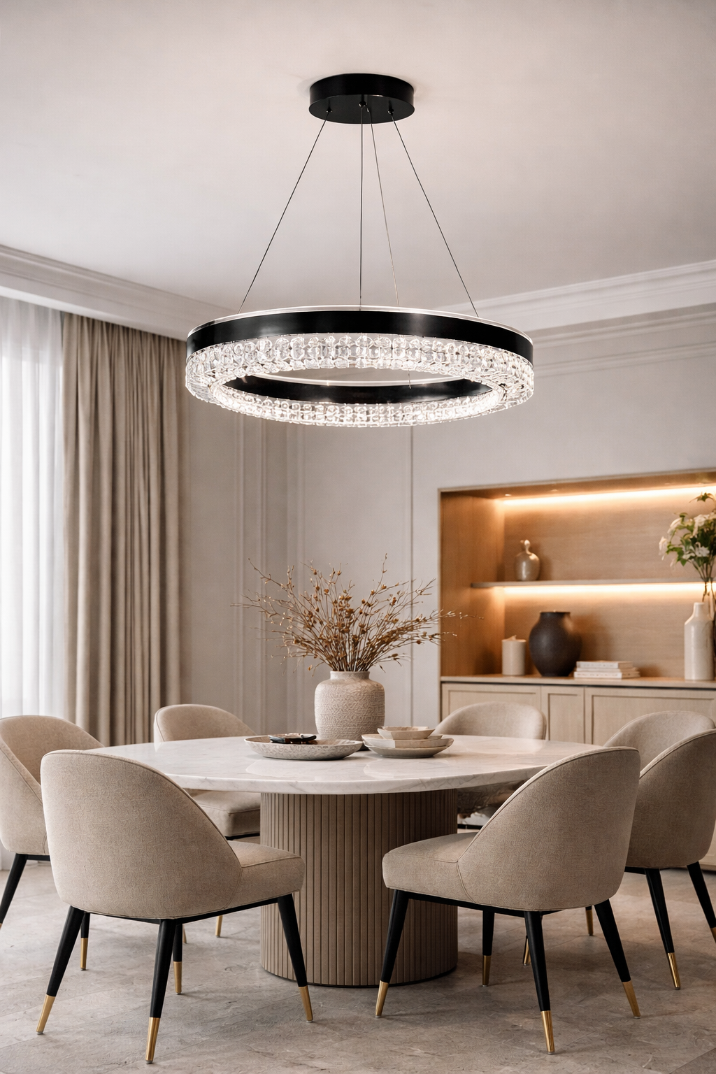 Люстра Eclipse Crystal LED нейтральный 53W (20256/BK)