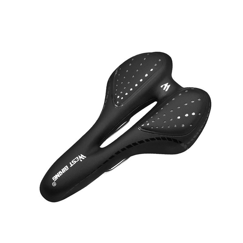 Cедло для велосипеда West Biking YP0801086 Black с отверстием вентиляцией мягкое спортивное Cедло для велосипеда West Biking YP0801086 Black с отверстием вентиляцией мягкое спортивное