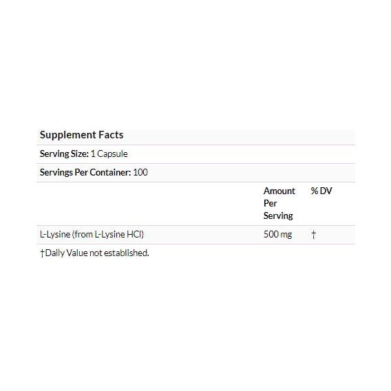 Аминокислота Лизин Jarrow Formulas L-Lysine 500 мг 100 Caps (JRW15004) - фото 3
