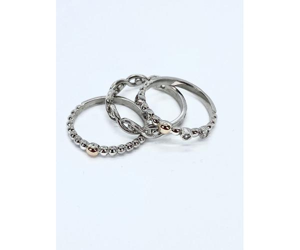 Каблучка срібна Життєва сила потрійна