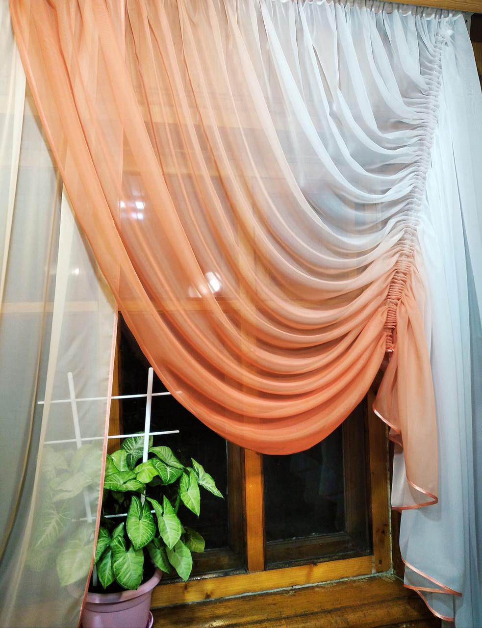 Занавеска кухонная Ясмина Персиковый (1566078881) - фото 5 Занавеска кухонная Ясмина Персиковый (1566078881) - фото 5