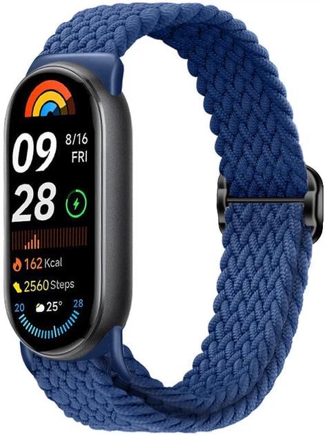 Ремешок металлический Milanese Loop Миланская петля для Xiaomi Mi Band 8 с регулируемым креплением Blue (29770000)