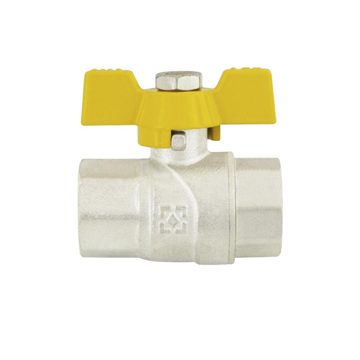 Кран кульовий Raftec PN40 ВВ 1/2 метелик Yellow (SW-52350) - фото 2 Кран кульовий Raftec PN40 ВВ 1/2 метелик Yellow (SW-52350) - фото 2