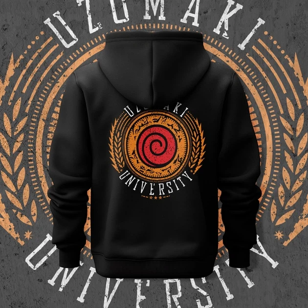 Худи для подростка мальчика с принтом Наруто Uzumaki University 140 см (Anime11172)