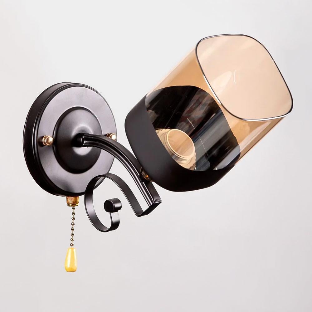 Світильник настінний Light House SR-17006/1W FG/BK Золотий/Чорний/Медовий