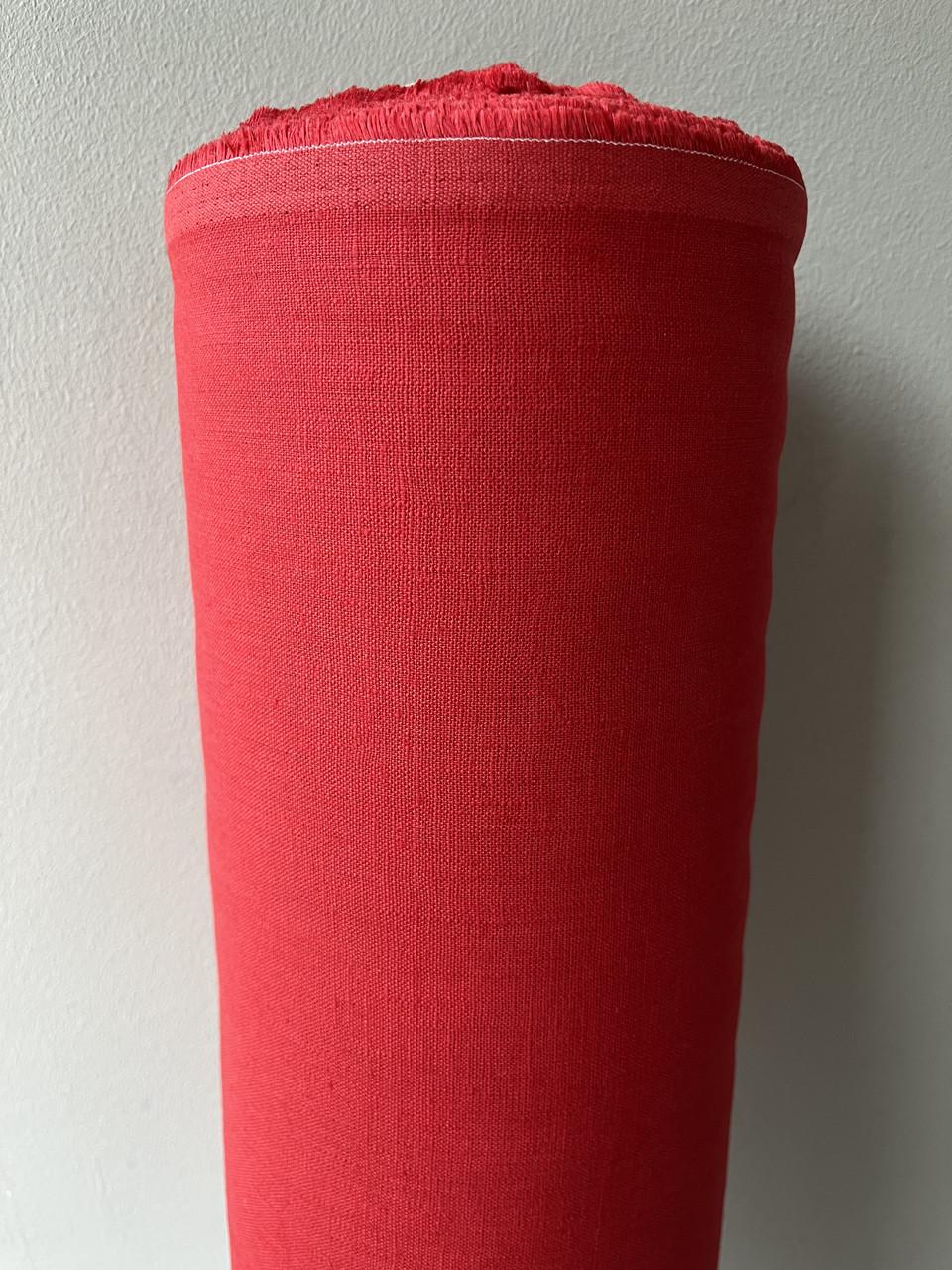 Ткань скатертная LINEN PLUS 100% лен 143 см 1309 Красный - фото 1