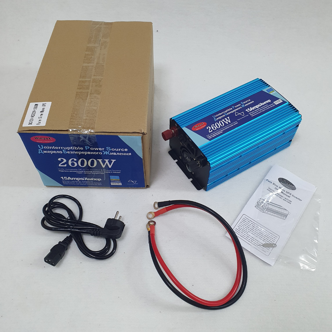 Автомобильный инвертор/преобразователь Power Inverter Wimpex 2600W с защитой от перегрузки X26-W00 - фото 3