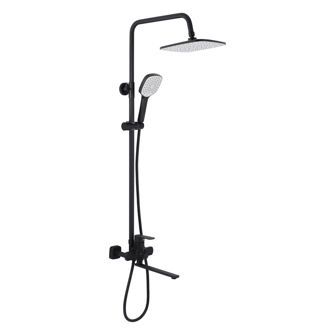 Душевая система Kroner KRP Armada SCH067 ручная воронка 3 режима Черный (CV031704)