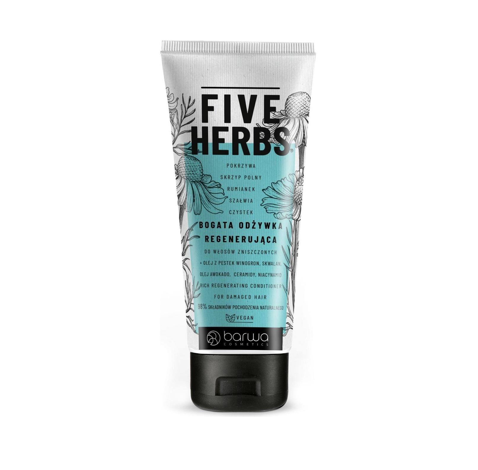 Кондиционер регенерирующий для поврежденных волос BARWA COSMETICS Five Herbs 180 мл (5902305002527)