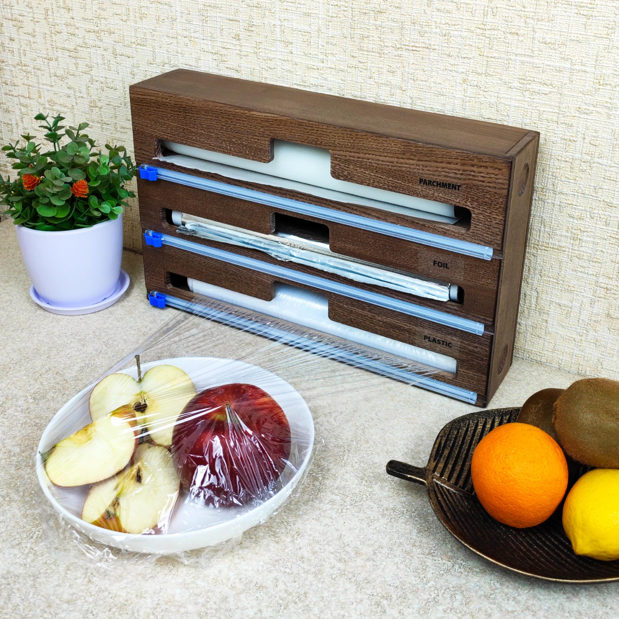 Диспенсер для фольги/пленки 37х23х7,6 см Американский орех (100069) - фото 2 Диспенсер для фольги/пленки 37х23х7,6 см Американский орех (100069) - фото 2