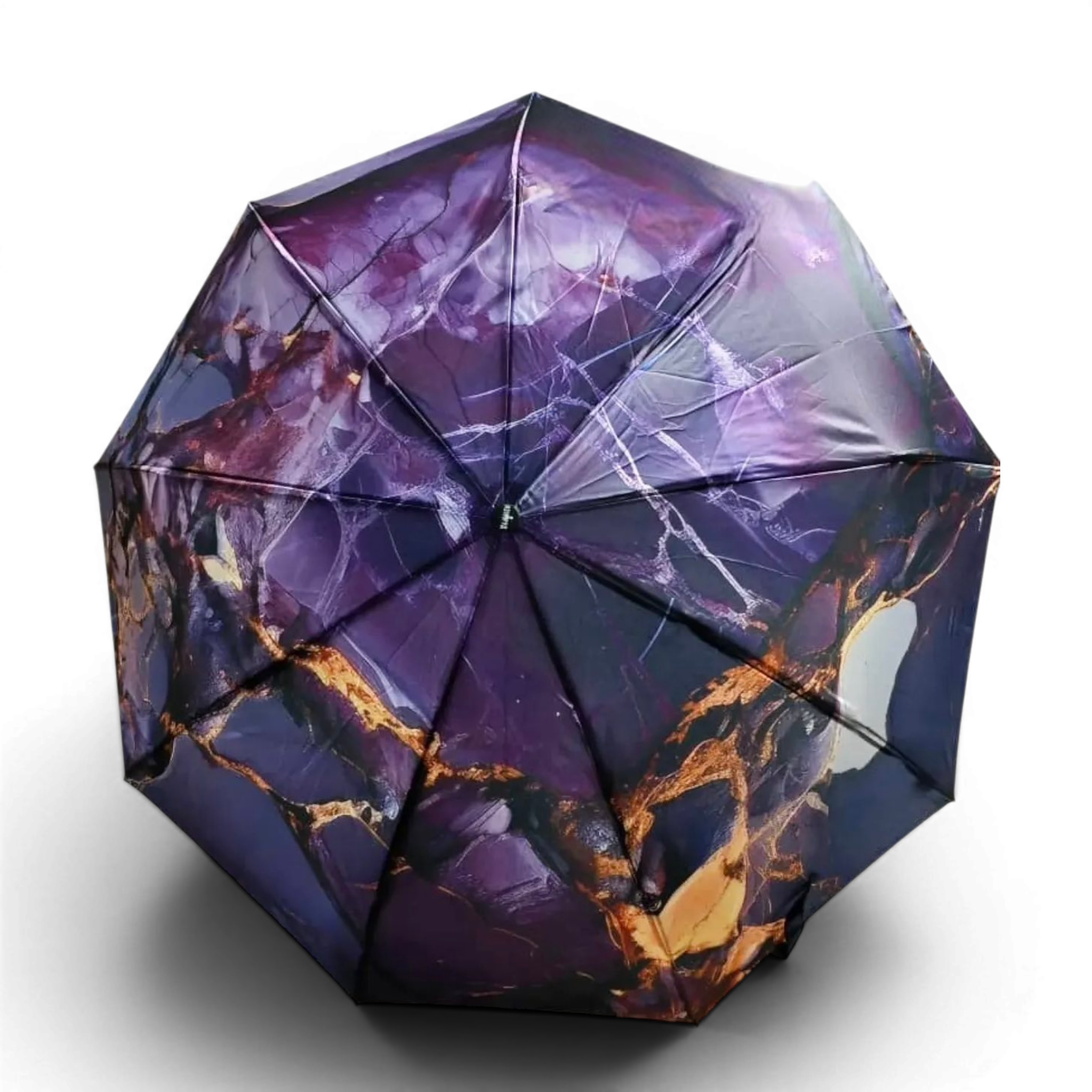 Женский зонт полуавтомат Elephants Marble Satin 34080 Purple 9 спиц