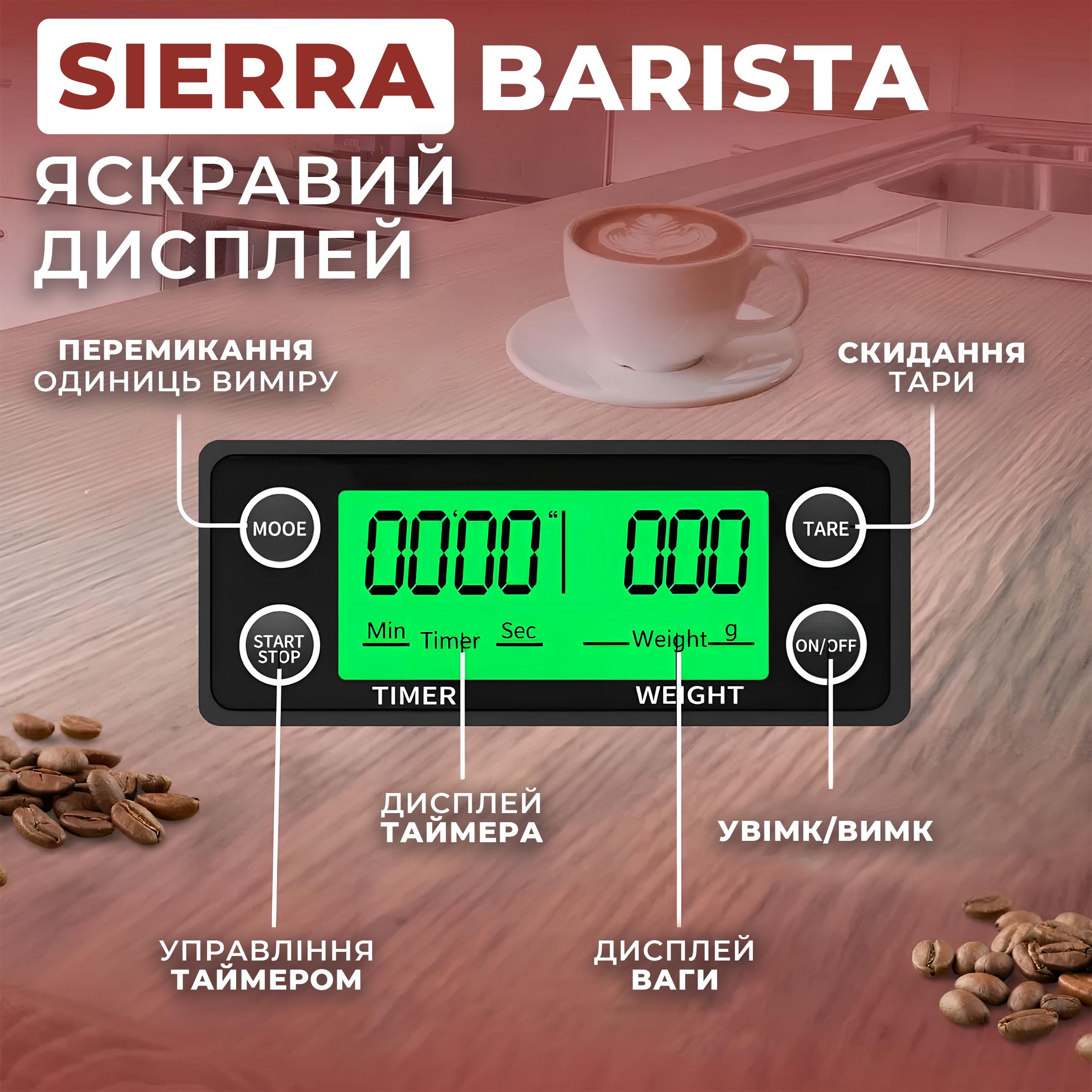 Ваги кухонні електронні Kayfovo MS-K08 з таймером для кави від 0,1 г до 3000 г (29136) - фото 4