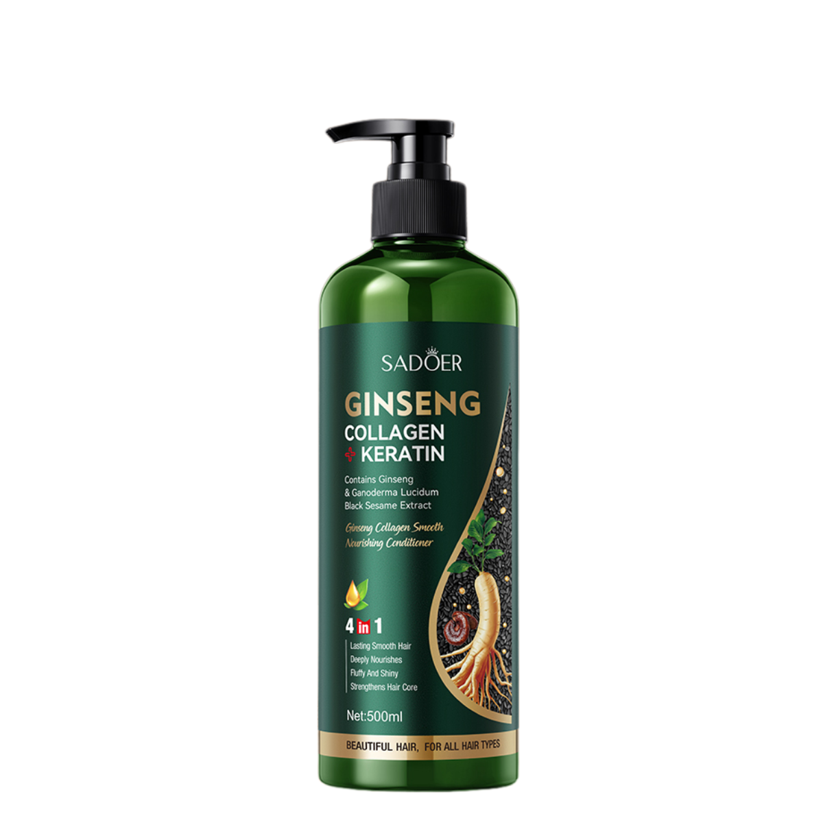 Кондиционер для волос Sadoer Ginseng Collagen Keratin с кератином 500 мл Кондиционер для волос Sadoer Ginseng Collagen Keratin с кератином 500 мл