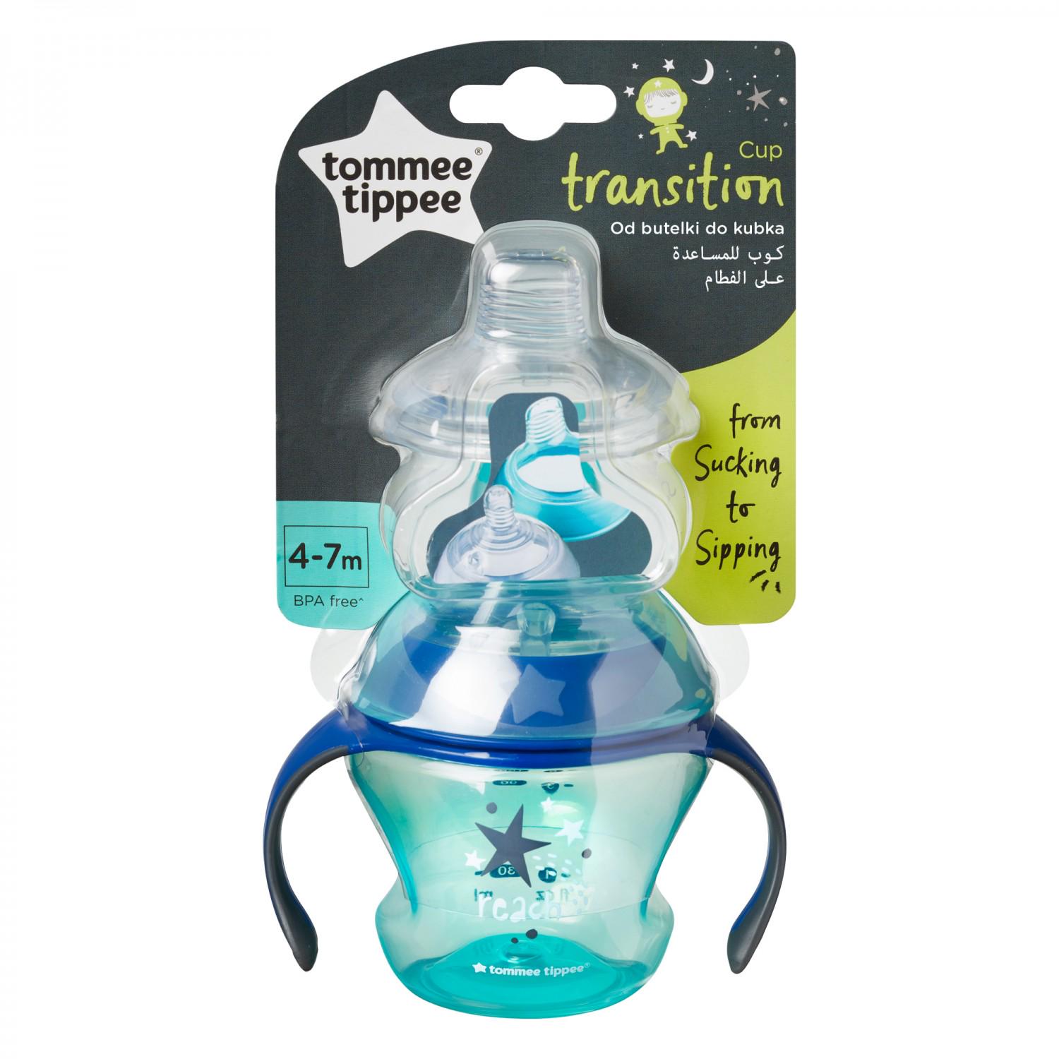 Поильник Tommee Tippee Transition со сменным носиком 4-7 мес 150 мл Голубой (TT0052-3-ALBASTRU) - фото 3