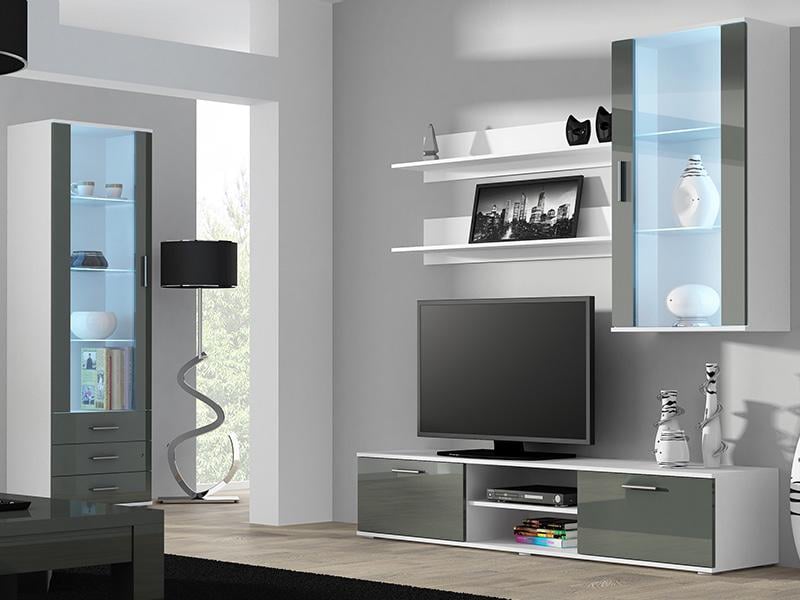 Стенка комплект Cama Meble Soho 6 Белый/Серый (22465)