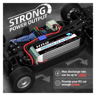 Акумулятор для дрона HRB Lipo XT60 Plug 6s 22,2V 6000 mAh 50C (HR-6000MAH-6S-50C-XT60) - фото 2