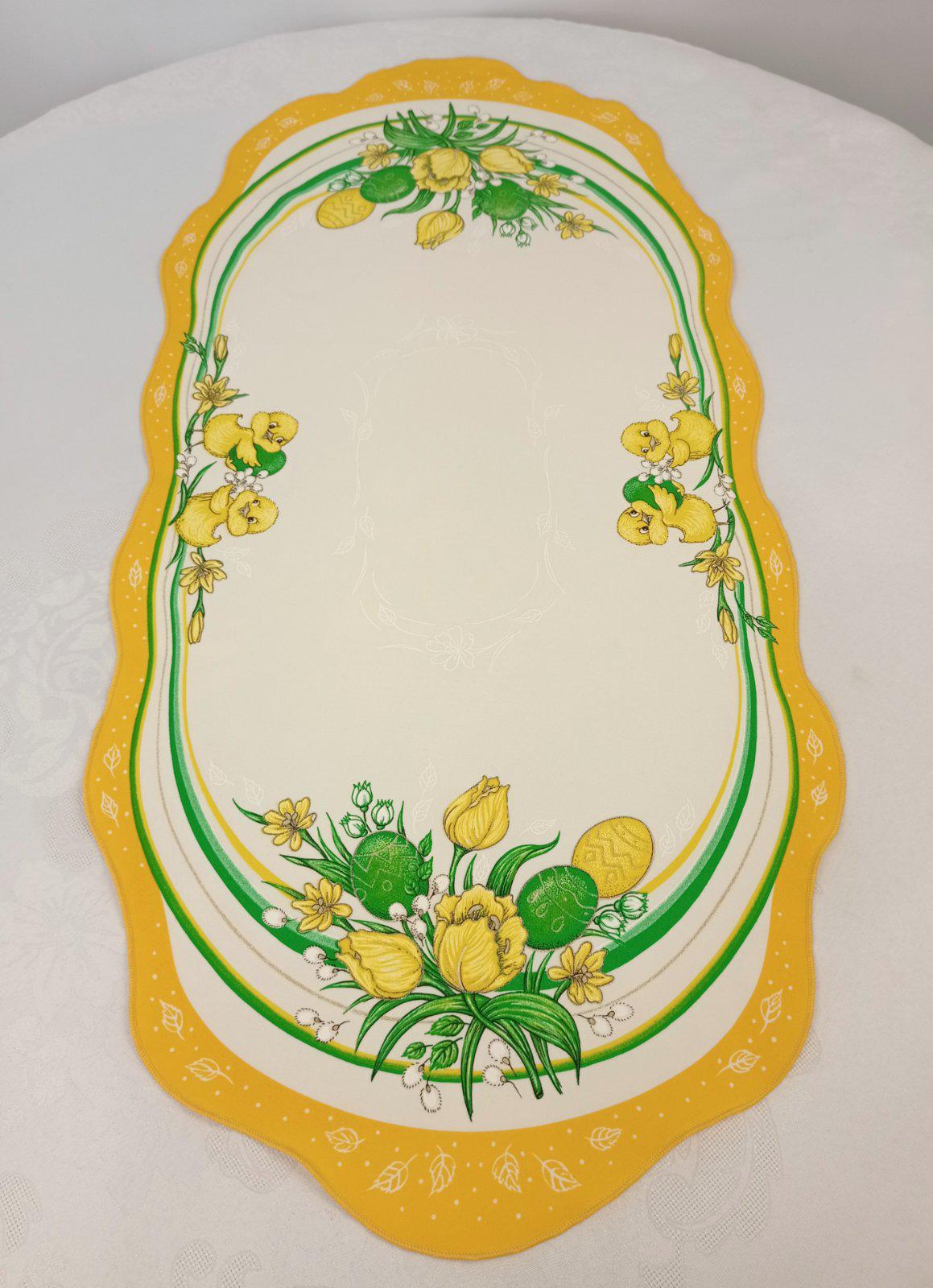 Дорожка пасхальная 50х90 см Print Easter Flowers Yellow Cream (CN14564)