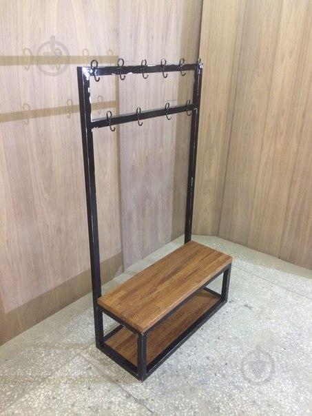 Вешалка в прихожую GoodsMetall в стиле Лофт 1600х1000х300 "Калькутта"