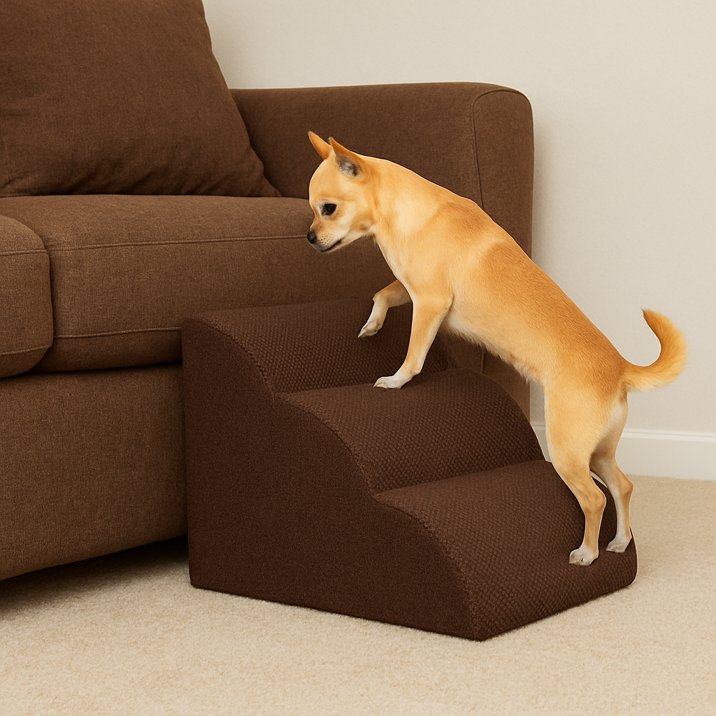 Сходинки для собак та котів м'які 40х36х60 см Коричневий (30644248)