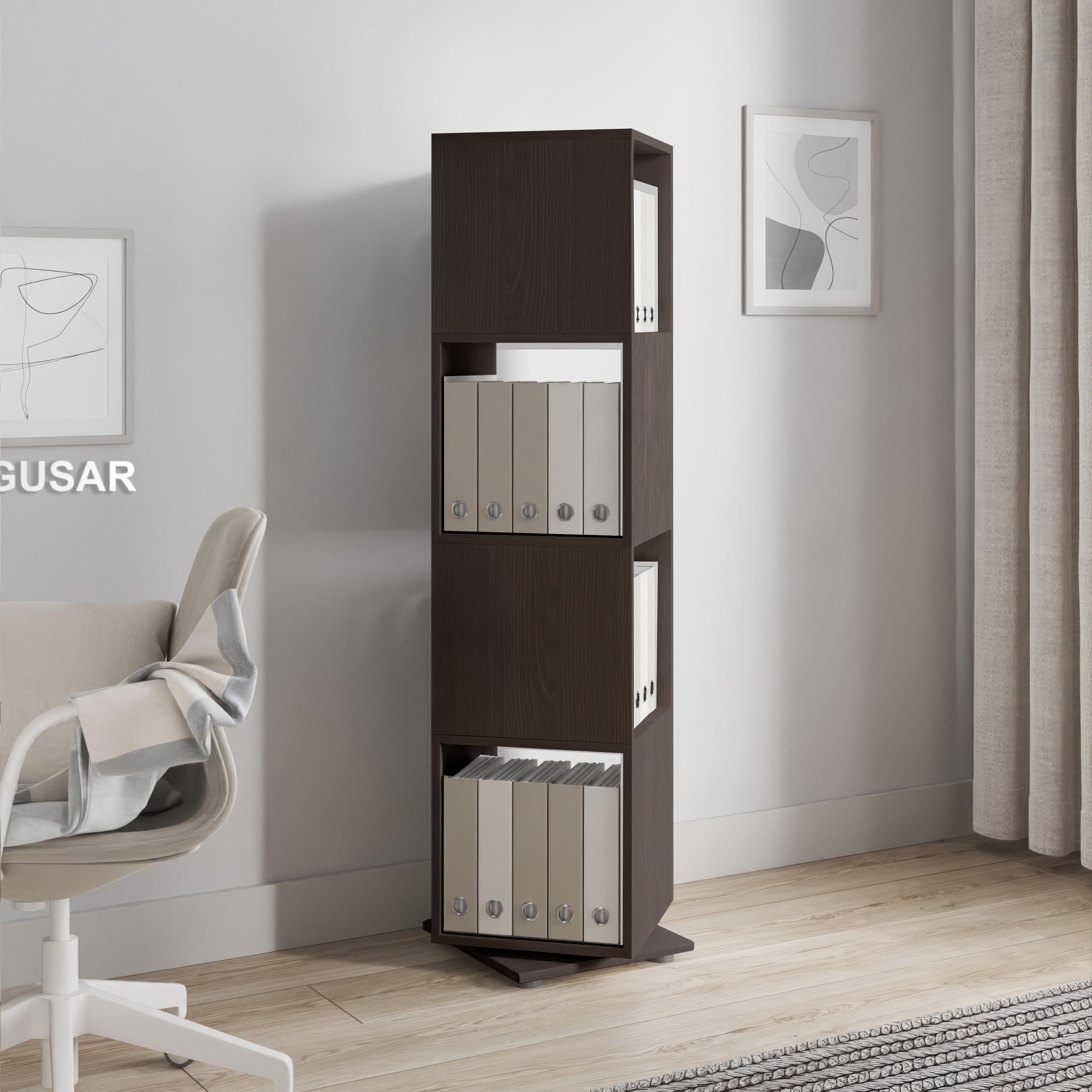 Стеллаж поворотный на 4 ячейки P-20 352х352х1441 мм Венге Магия