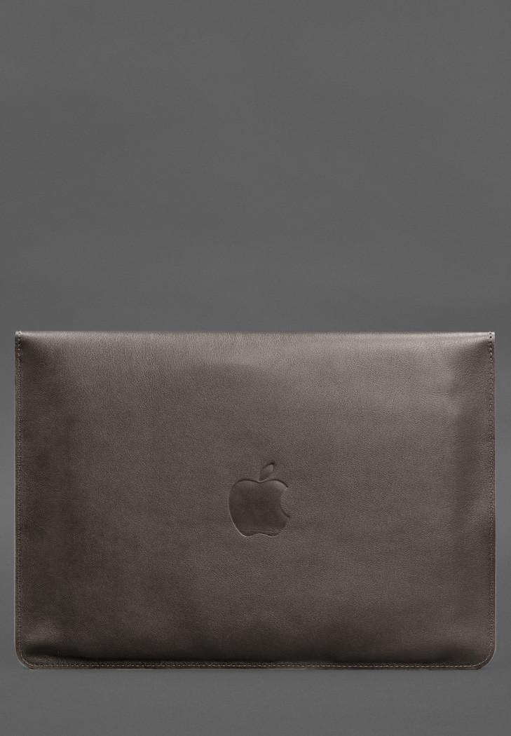 Чехол-конверт кожаный на магнитах для MacBook Pro 15" 2023 Темно-бежевый (A-028787) - фото 2