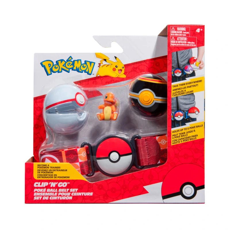 Ігровий набір POKEMON W14 ПОЯС З ПОКЕБОЛАМИ ЧАРМАНДЕР пояс/2 покеболи/ігрова фігурка (21881)