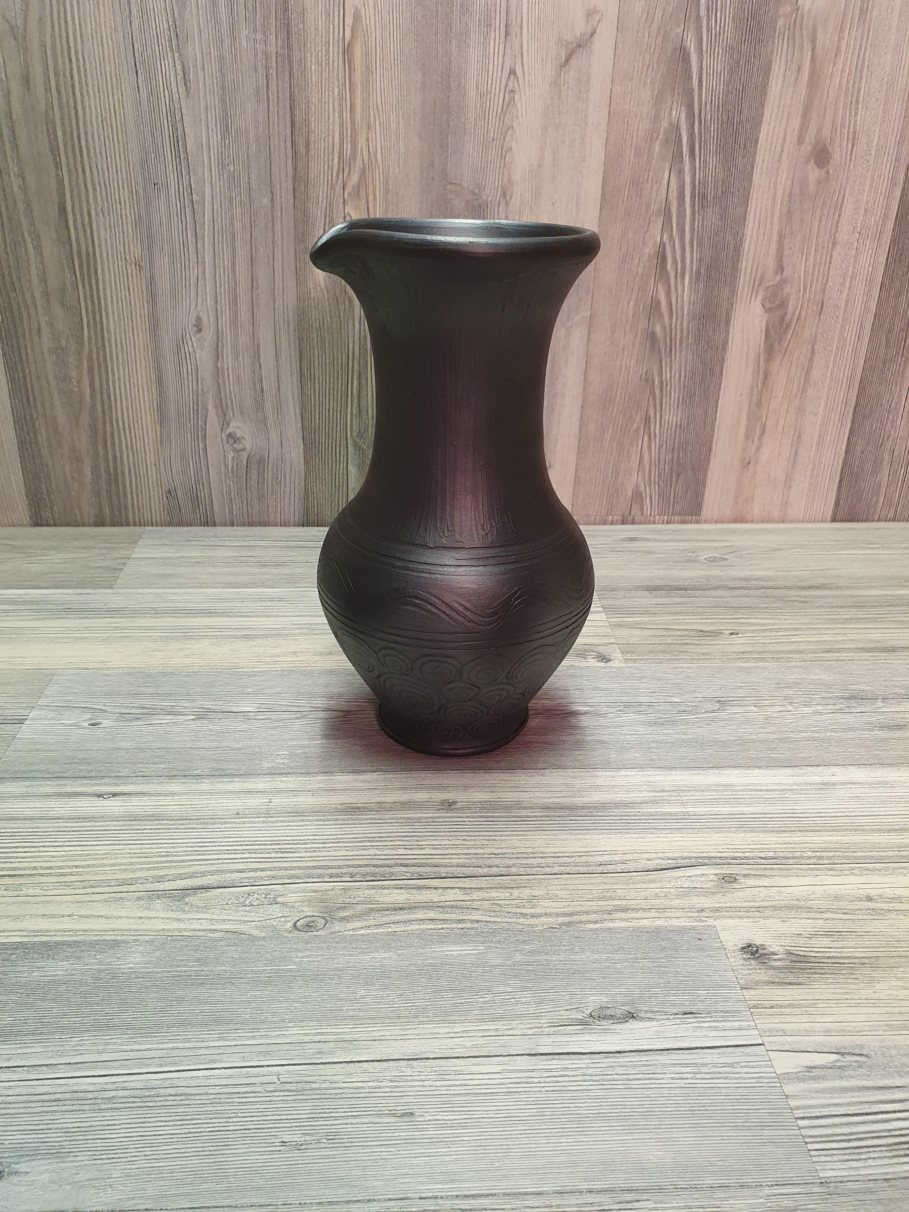 Глечик з чорної глини (5292) - фото 8