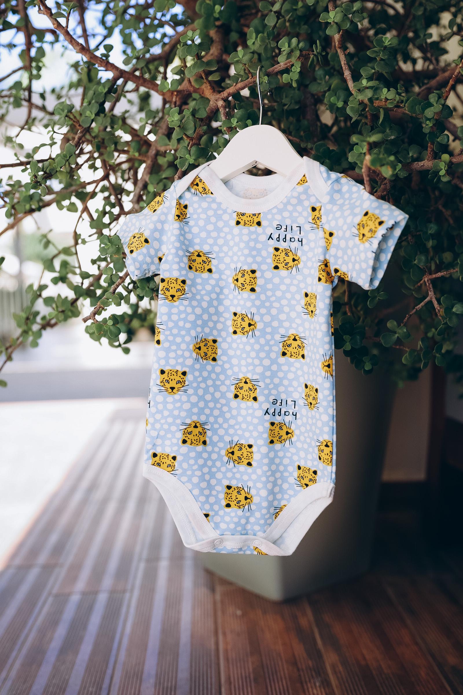 Боди стрейч кулир короткий рукав Лео 86 см (2679496777) - фото 2 Боди стрейч кулир короткий рукав Лео 86 см (2679496777) - фото 2