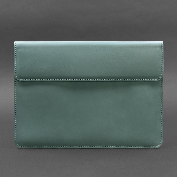 Чехол кожаный-конверт на магнитах для MacBook 13 Бирюзовый (A-027557) - фото 3 Чехол кожаный-конверт на магнитах для MacBook 13 Бирюзовый (A-027557) - фото 3