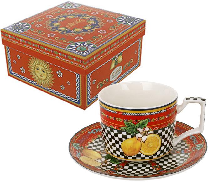 Чашка з блюдцем порцелянова Sicilia Limoni 220 мл - фото 5