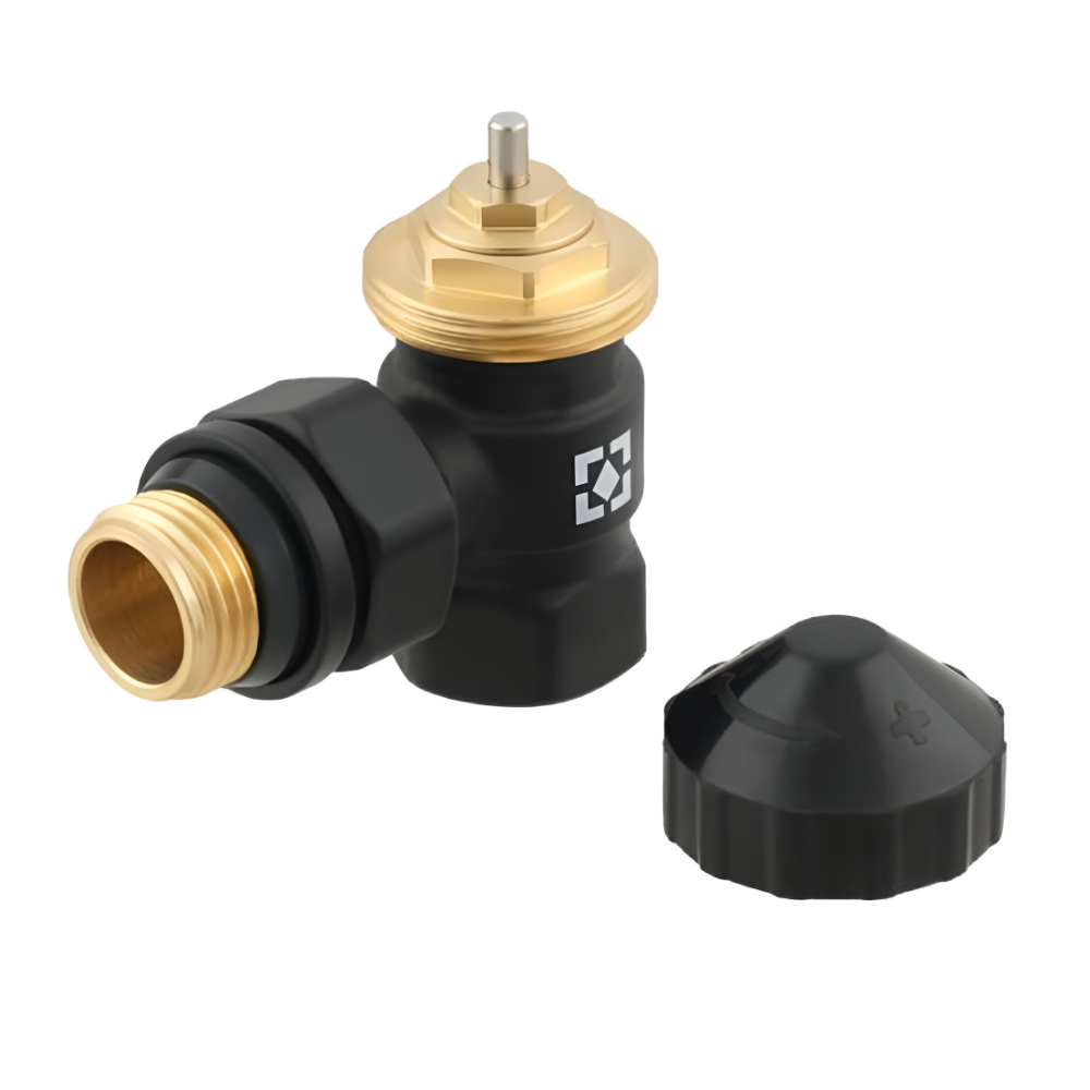 Клапан термостатичний Raftec DKPT11-B 1/2"x1/2" М30x1,5 кутовий Чорний (SW-98641)