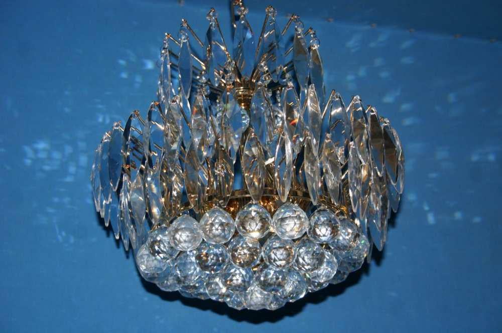 Хрустальная люстра L0242/4 Золото/Белый/Коричневый (AN000593)