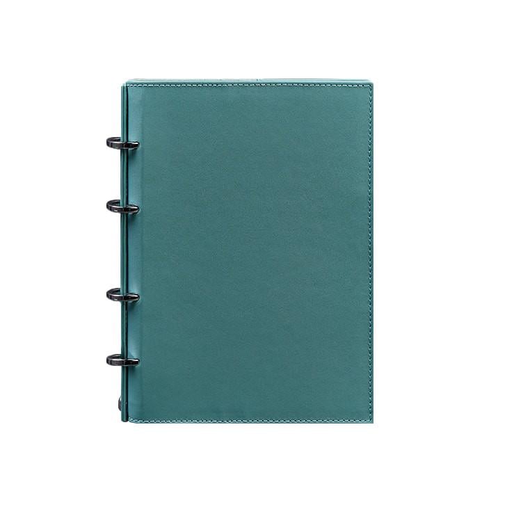 Блокнот шкіряний Софт-бук 9.0 на кільцях з твердою обкладинкою Бірюзовий (A-026824)