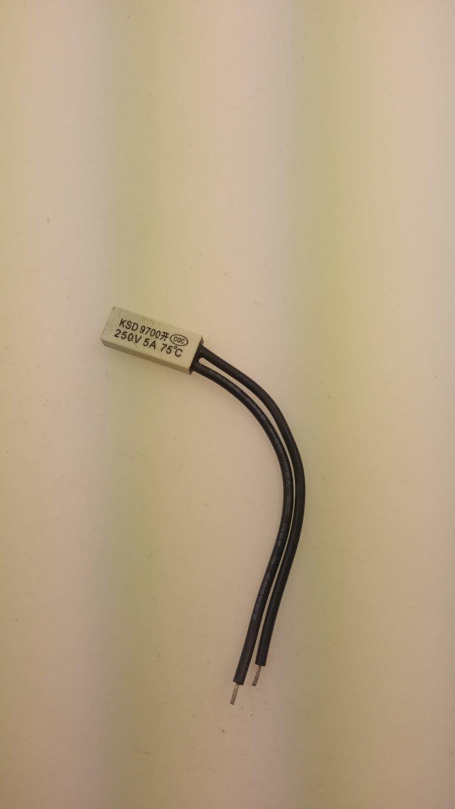 Термостат 75 °C 5A/250V відкритий (10277) Термостат 75 °C 5A/250V відкритий (10277)