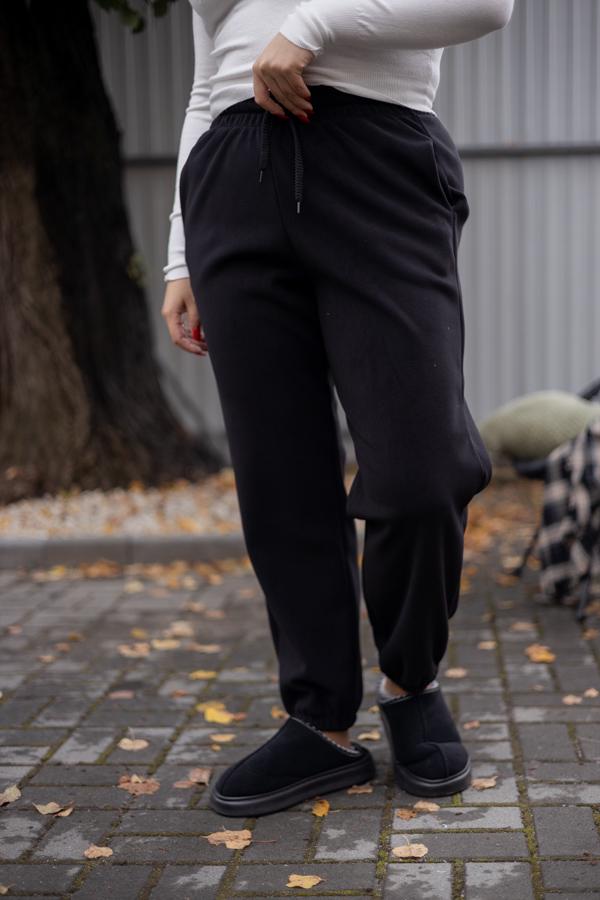 Штани жіночі зимові AKSAN флісові 2XL Чорний (25.2799_black_50(2XL))