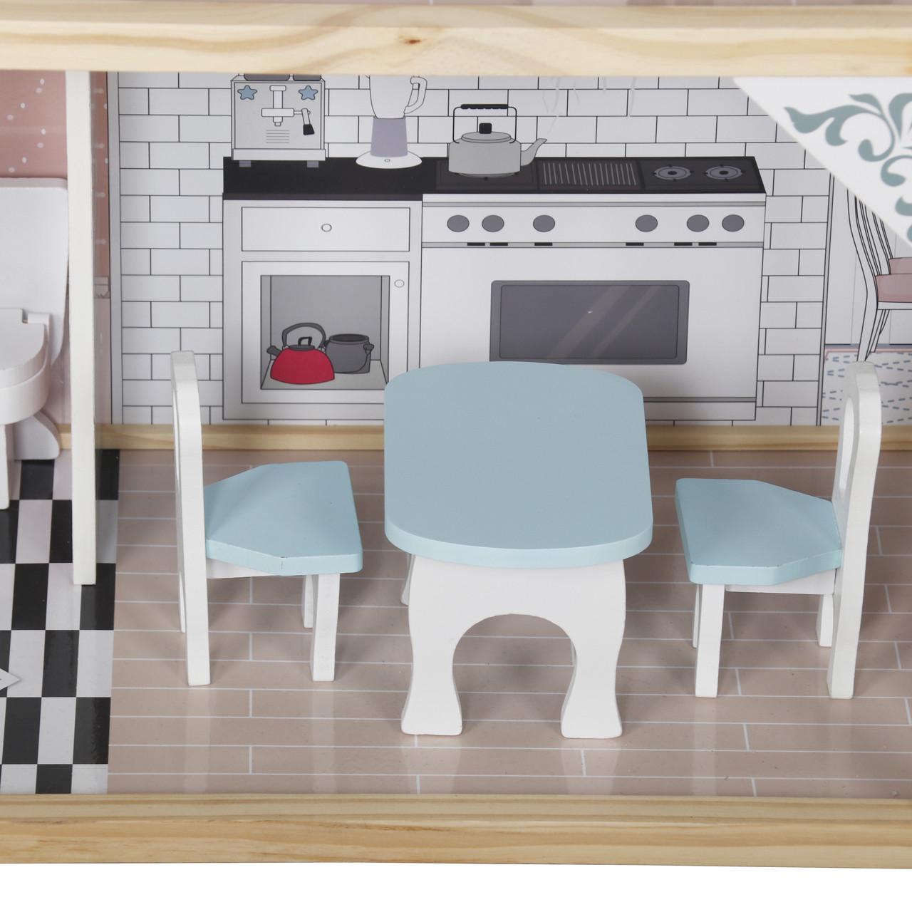 Кукольный домик для барби AVKO Вилла Лацио деревянный с лифтом Pink (40044400) - фото 5 Кукольный домик для барби AVKO Вилла Лацио деревянный с лифтом Pink (40044400) - фото 5