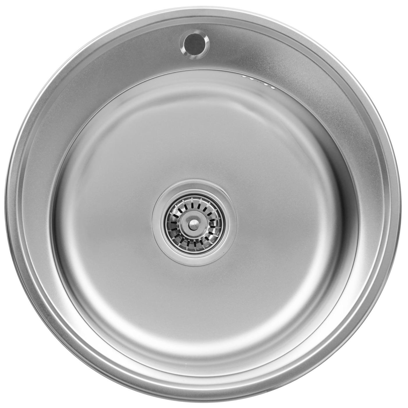 Мойка кухонная VALESO нержавеющая сталь PLS-A44071 510x51 мм круглая 0,6 мм (236987)