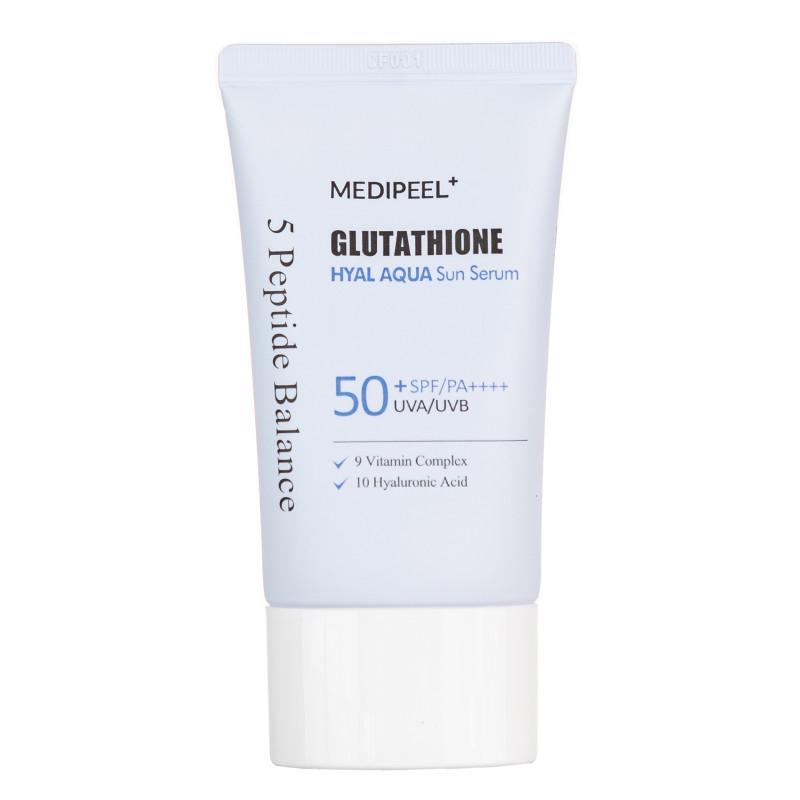 Сироватка для обличчя сонцезахисна Medi-Peel Glutathione Hyal Aqua Sun Serum 50 мл Сироватка для обличчя сонцезахисна Medi-Peel Glutathione Hyal Aqua Sun Serum 50 мл
