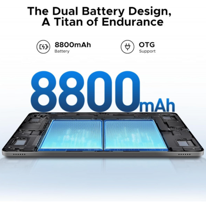 Планшет Doogee T36 12"90Hz FHD+ 8 GB 256 GB T620 8800 mAh 13+8 Мп LTE Blue (T36_BL) - фото 4