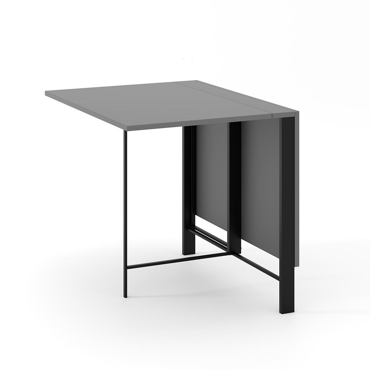 Обеденный стол-трансформер Voody 1300x900x756 мм Графит серый/Черные ножки (GATB26070000030) - фото 5 Обеденный стол-трансформер Voody 1300x900x756 мм Графит серый/Черные ножки (GATB26070000030) - фото 5