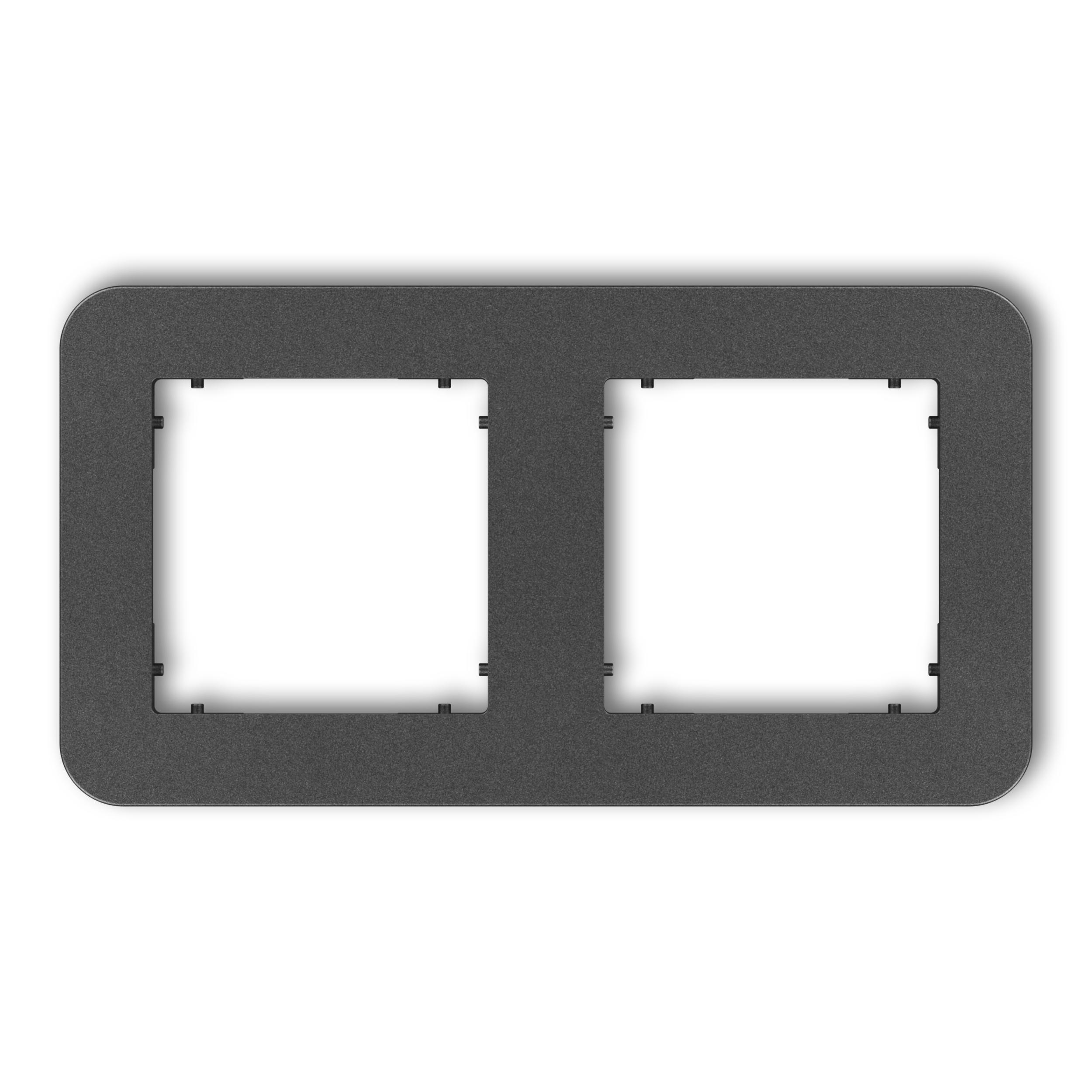 Рамка двойная универсальная закругленная Karlik Mini Графитовый (11MRTZ-2)