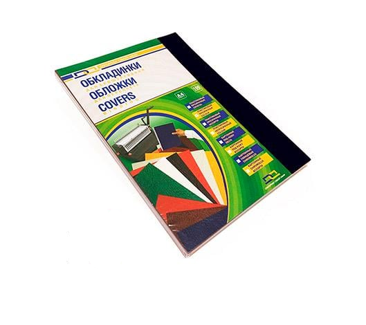 Обкладинка картонна під шкіру D&A А4 250/м2 100 шт. Чорний (1220101021300) Обкладинка картонна під шкіру D&A А4 250/м2 100 шт. Чорний (1220101021300)