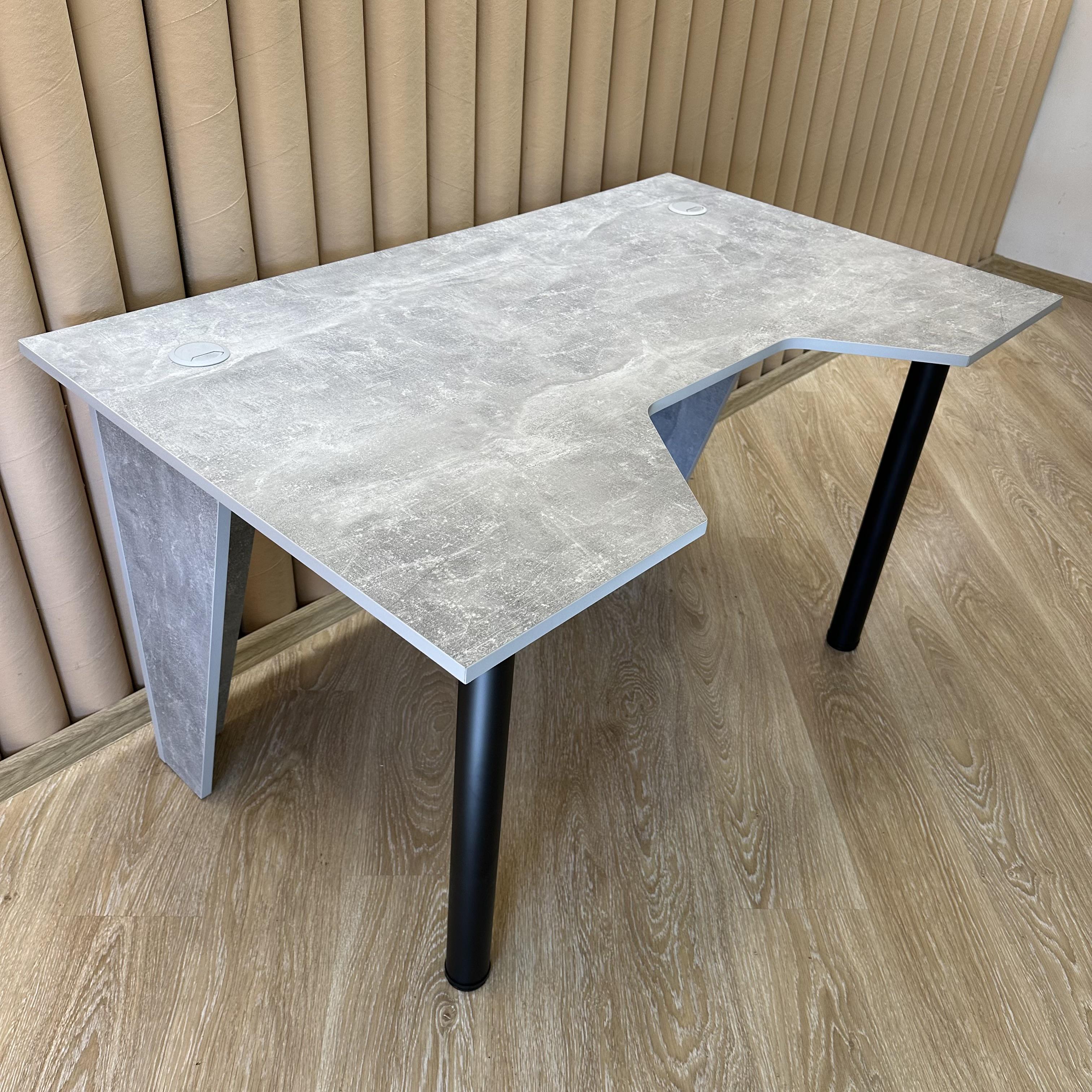 Стол компьютерный геймерский Drom Square Concrete Светло-серый - фото 3 Стол компьютерный геймерский Drom Square Concrete Светло-серый - фото 3